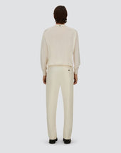 Trousers In Warm Jersey Knit Effect
