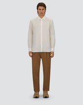 Trousers In Cotton Linen Popeline