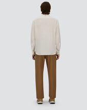 Trousers In Cotton Linen Popeline