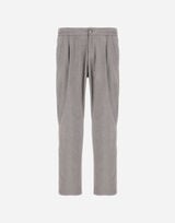 RESORT TROUSERS IN MELANGE SUEDE EFFECT