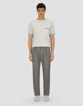 Resort Trousers In Melange Suede Effect
