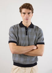 Casa Martini Knitted Polo Puppytooth Cotton