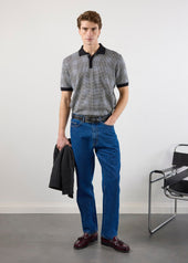Casa Martini Knitted Polo Puppytooth Cotton