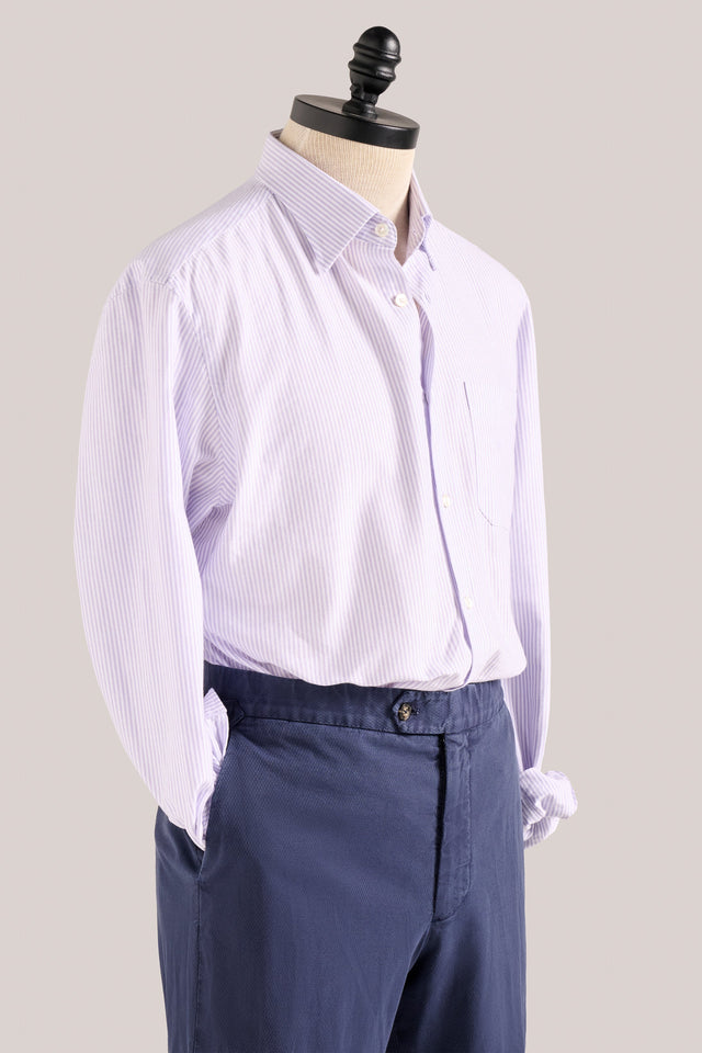 Fenner Essential Oxford Shirt - Lavender Stripe