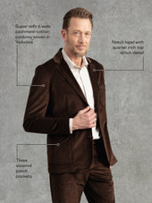 The Cashmere Cord Blazer - Bark