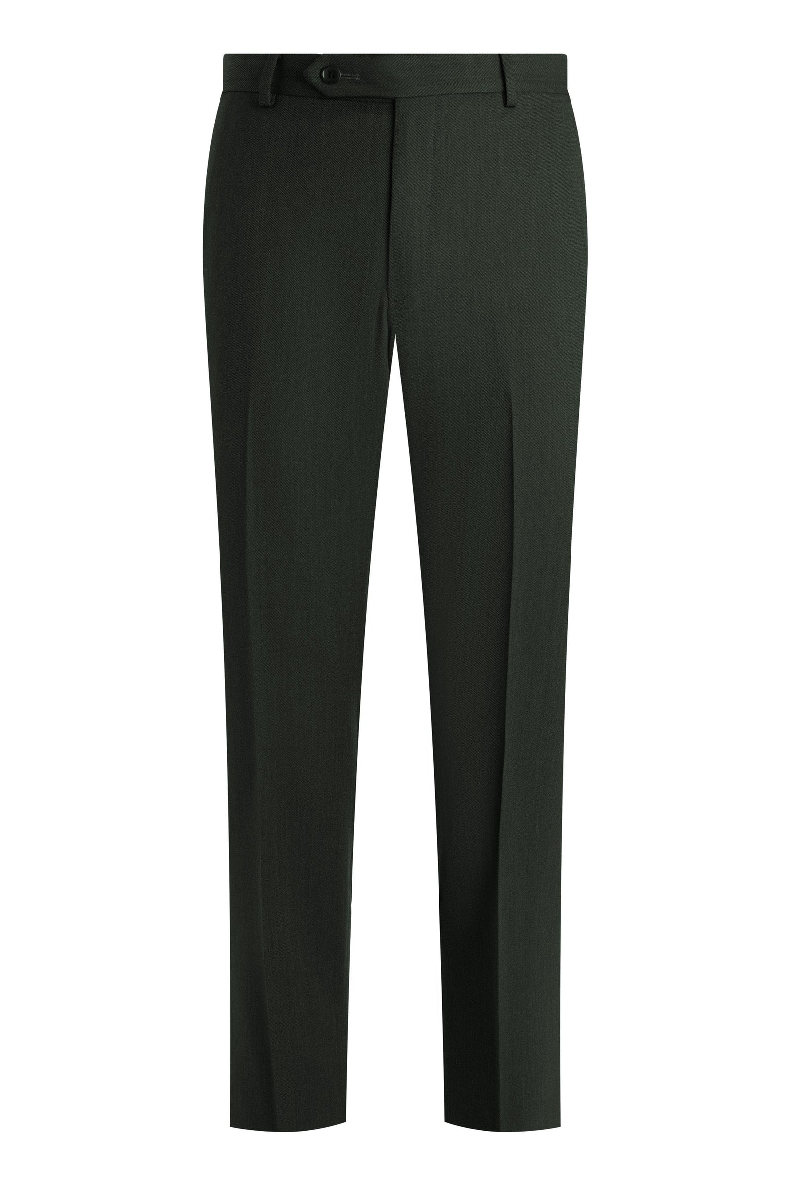 Olive Super 110's Wool and Stretch Whipcord Trousers