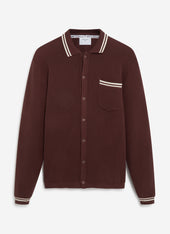 Pablo Cotton Knitted Shirt | Long Sleeve | Espresso