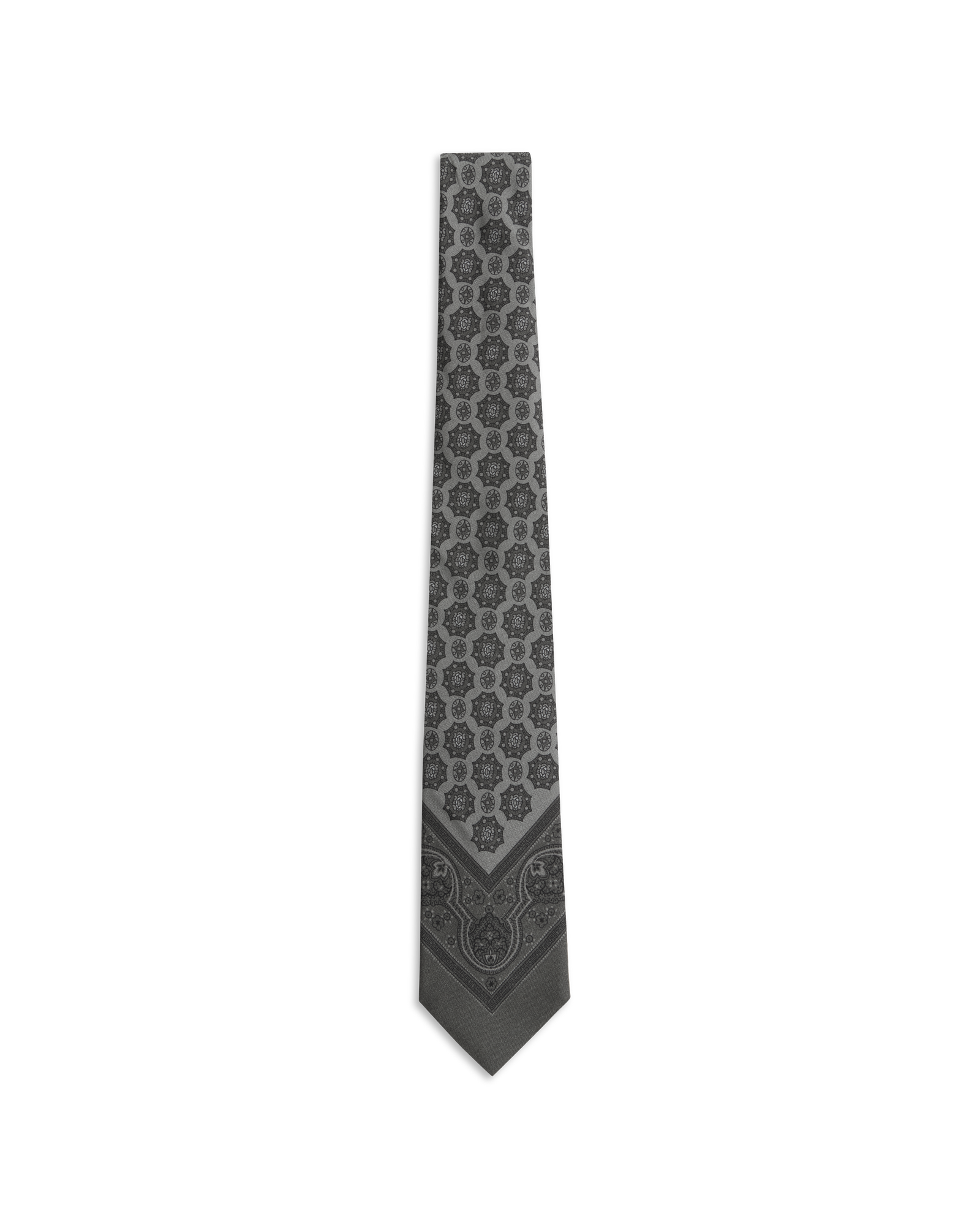 Paisley Bandana Tie Grey