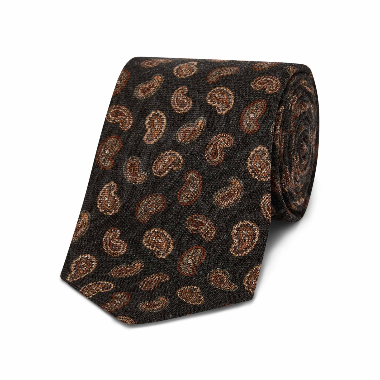 Paisley Motif Wool Tie In