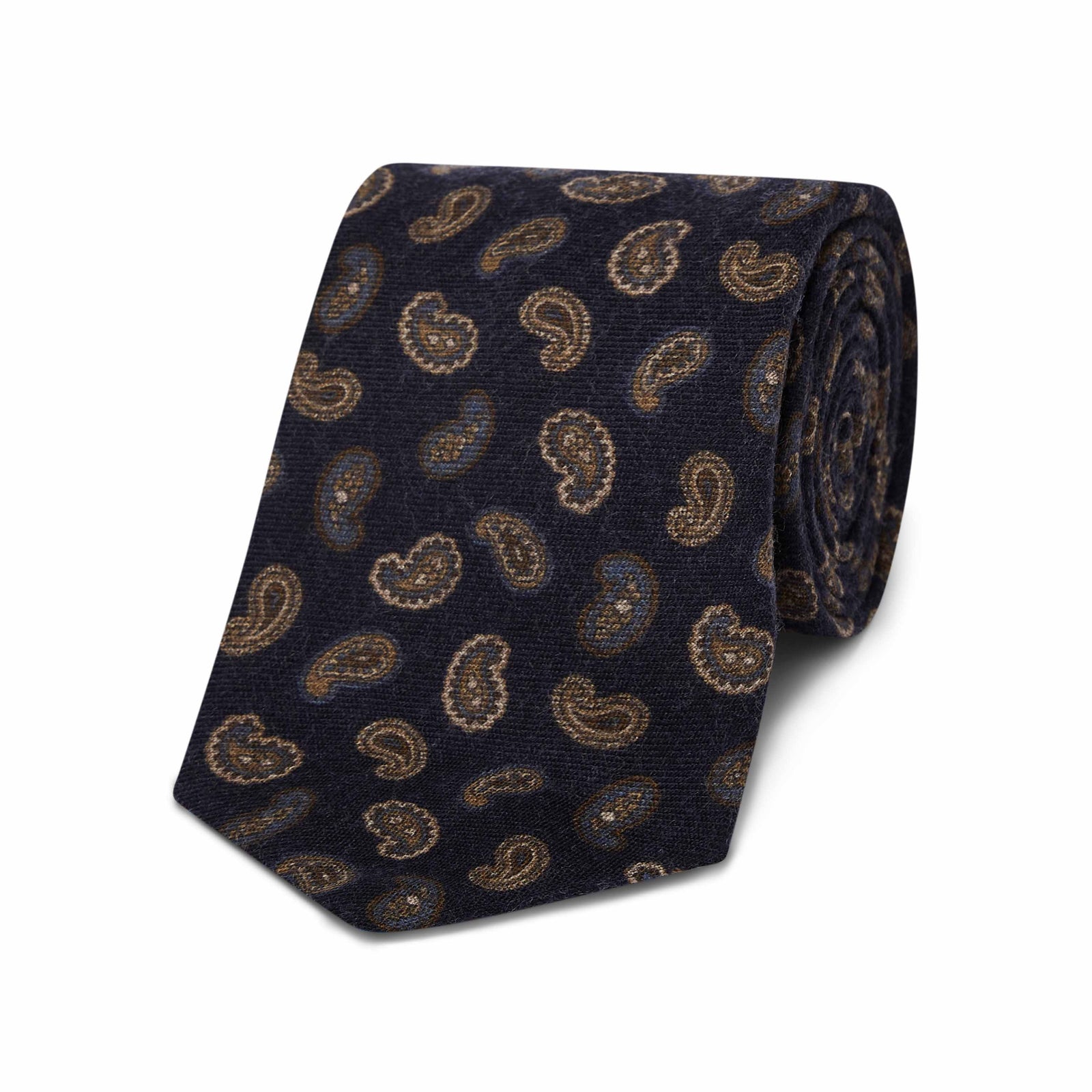Paisley Motif Wool Tie In