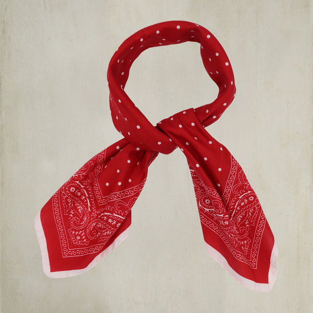 Paisley with Spots Neckerchief in Red