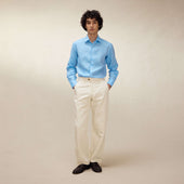 Pale Aqua Linen Shirt New