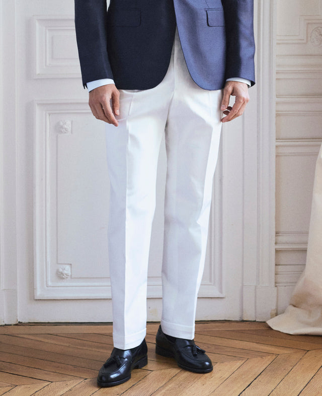 Pantalon blanc Lorenzo en coton