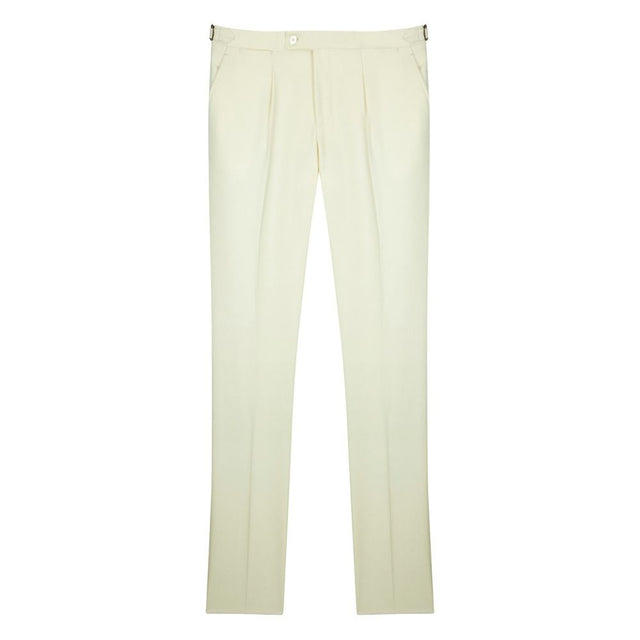 Pantalon en laine crème