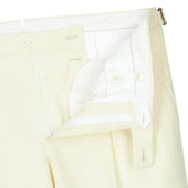 Pantalon en laine crème