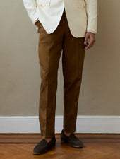 Pantalon tabacco en coton