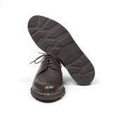 Avignon Split Toe Shoes In Mocha Brown Grain Leather