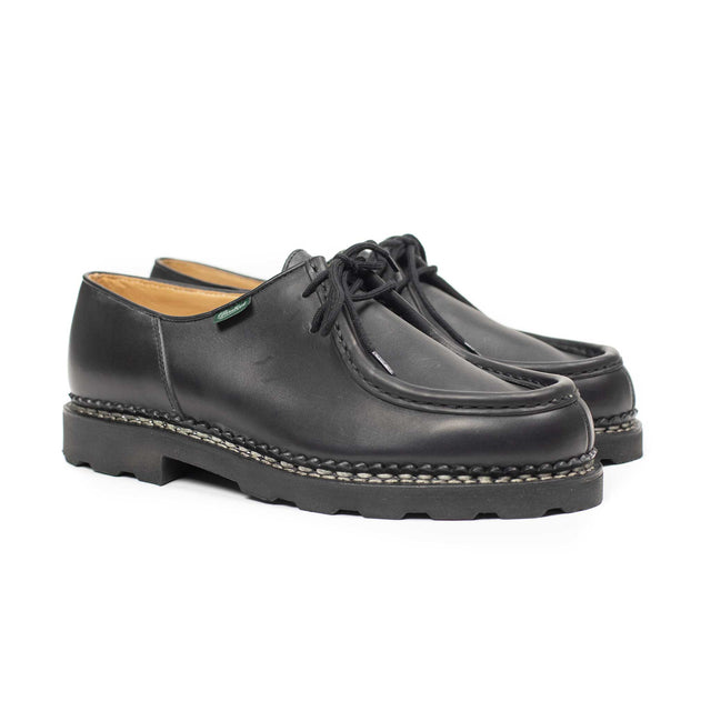 Michael Tyrolean derbies in Noir Lisse black leather