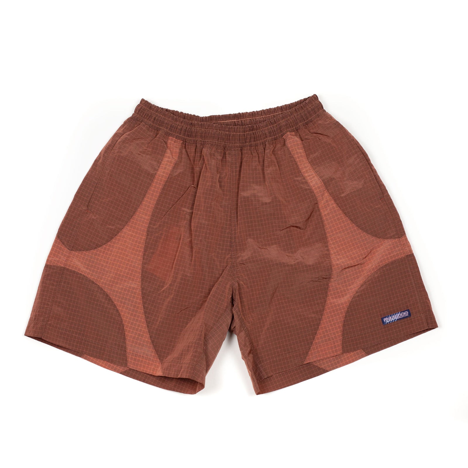 Equis Shorts In Pomegranate And Ruby Nylon Ripstop