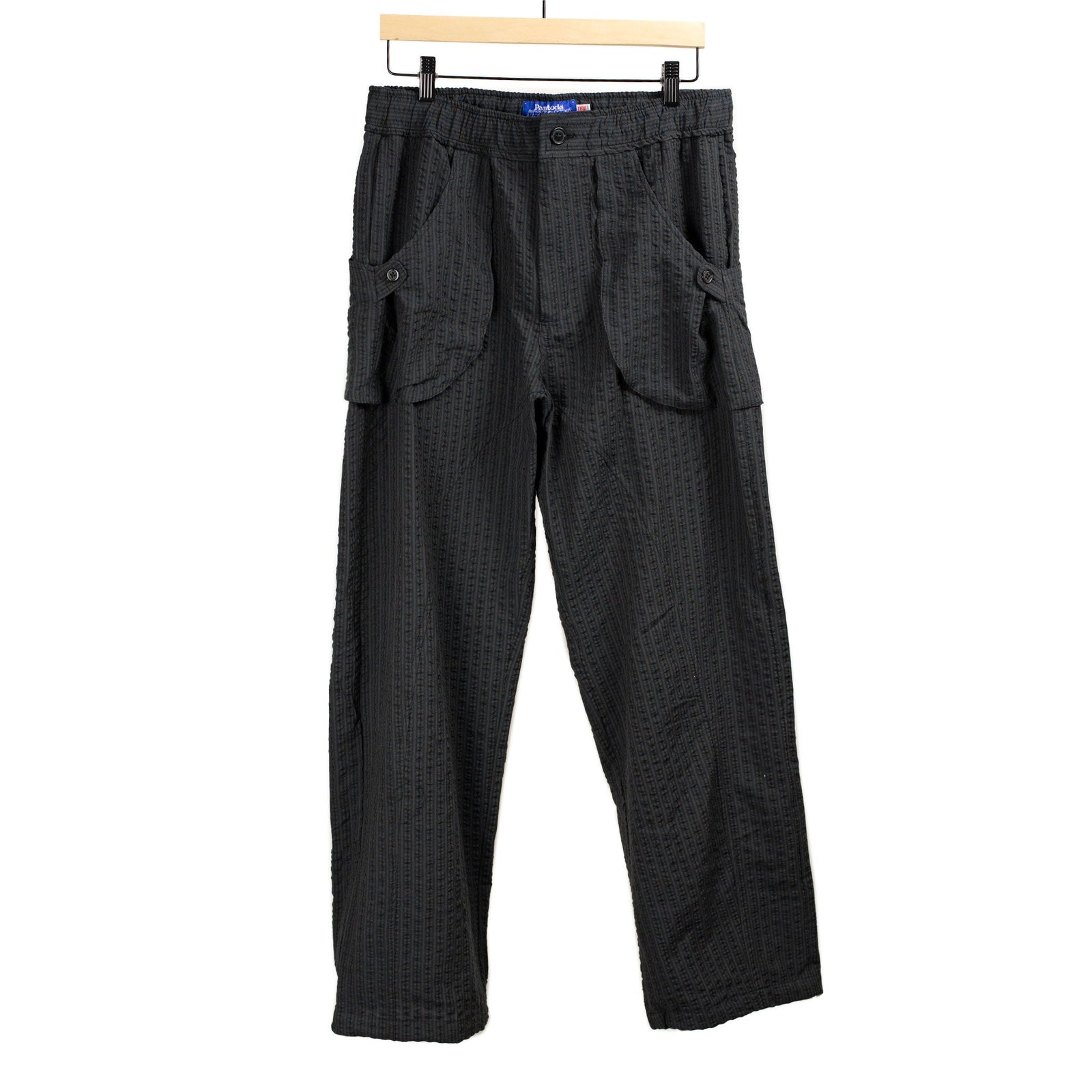 Osage Easy Pants In Night And Maroon Seersucker