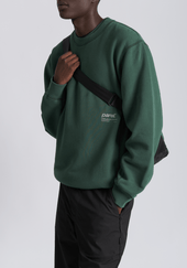 Contrast Crewneck Green