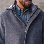 Sample Grey Heavyweight Alpaca Parka With Removable Hood Sz M