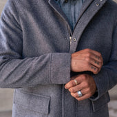 Sample Grey Heavyweight Alpaca Parka With Removable Hood Sz Xl