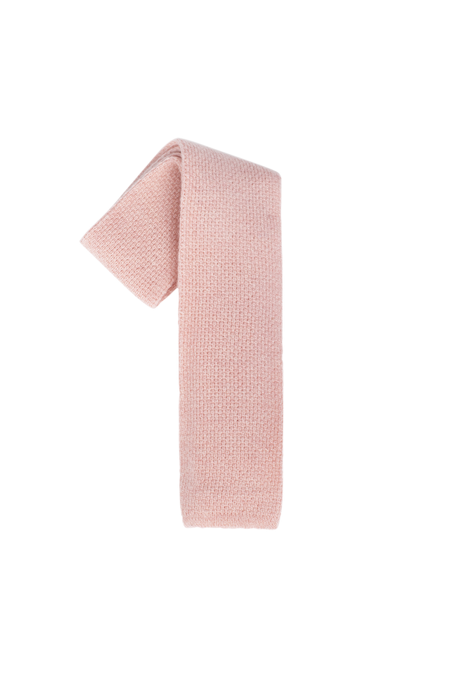 Pastel Pink Wool Maglia Tie