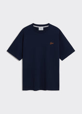 Perci Script T Shirt | Organic Cotton | Navy