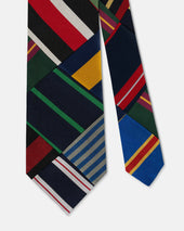 Made In Usa Patchwork Stripe Tie