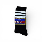 White Striped Bamboo Tube Socks