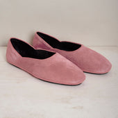 George Cortina For Anderson Sheppard Plain Pony Hair Slippers In Light