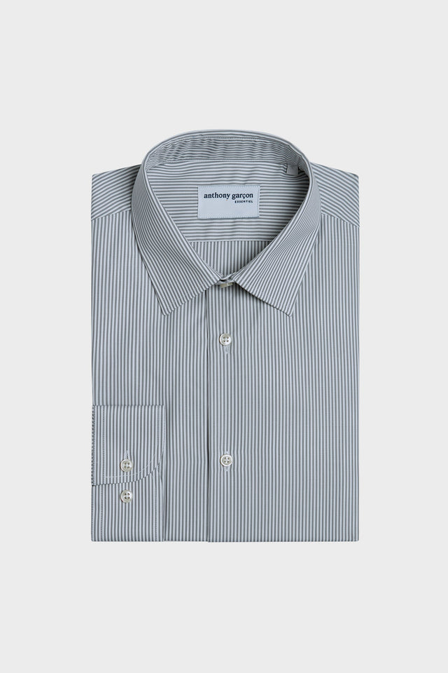 Chemise regular Pipeline grise col français