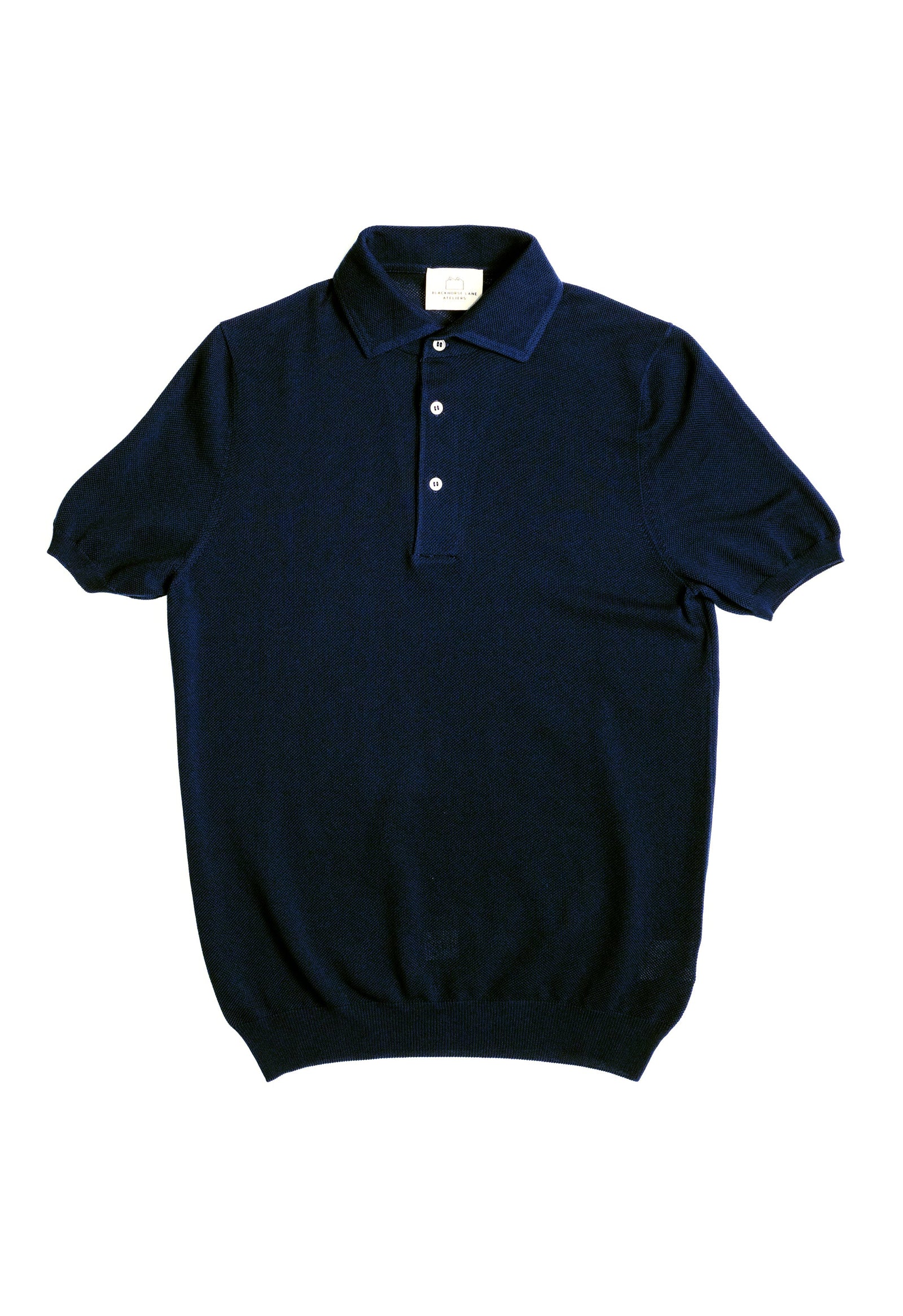 Men's Cotton Pique 'Tennis' Short Sleeve Polo Navy
