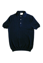Men's Cotton Pique 'Tennis' Short Sleeve Polo Navy