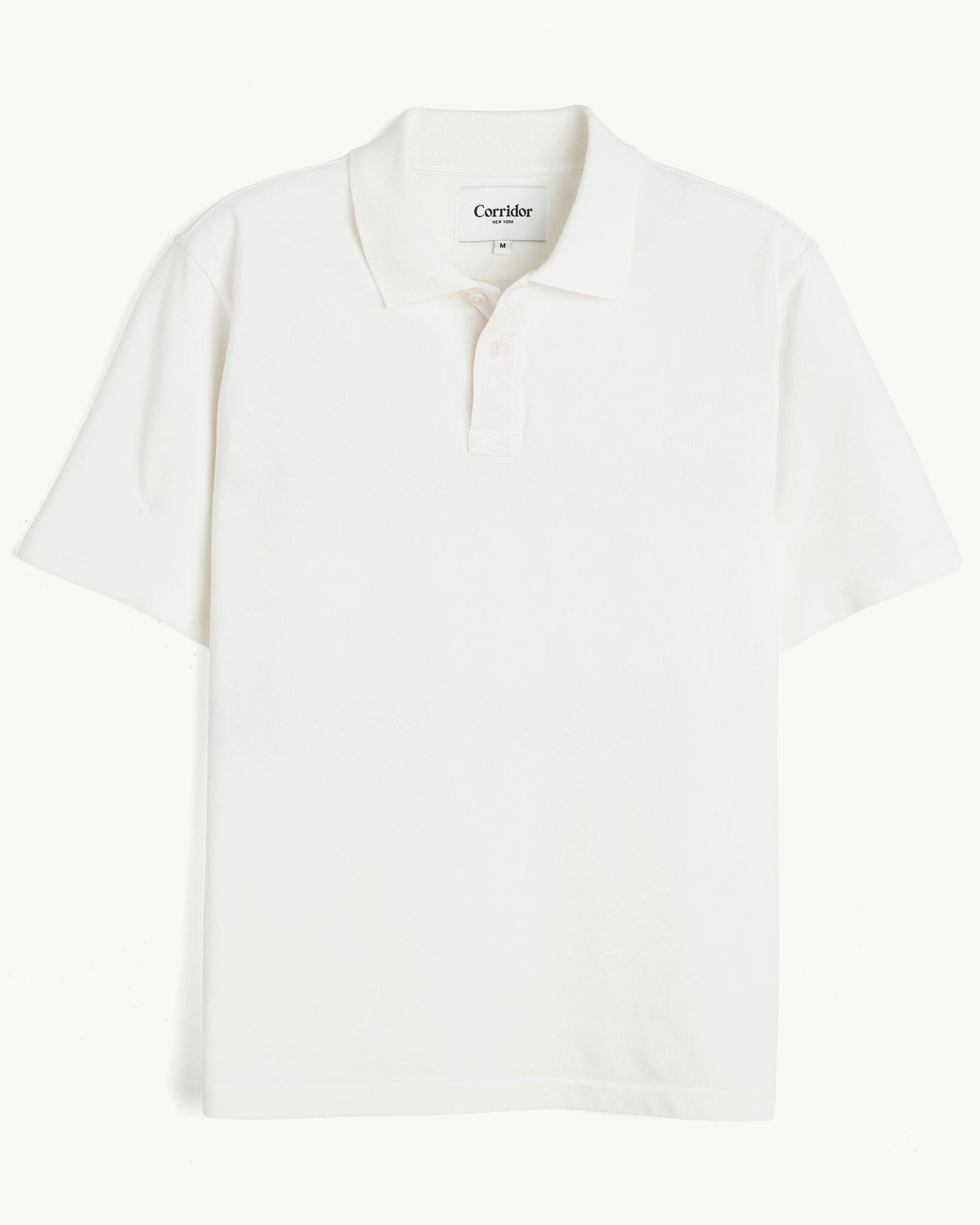 Pique Polo - White