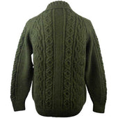 Plain Front Lumber Cardigan 100 Pure New Wool