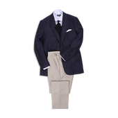 Pleat Front Trouser In High Twist Wool