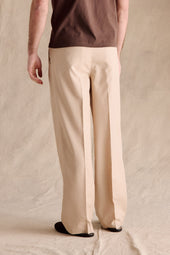 Manhattan Pleated Trousers Beige