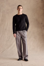 Manhattan Pleated Trousers Grey