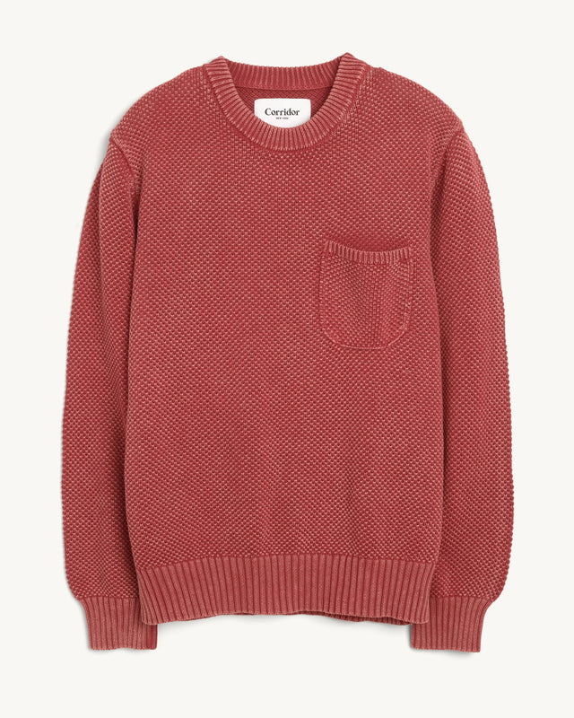 Pocket Crewneck - Red