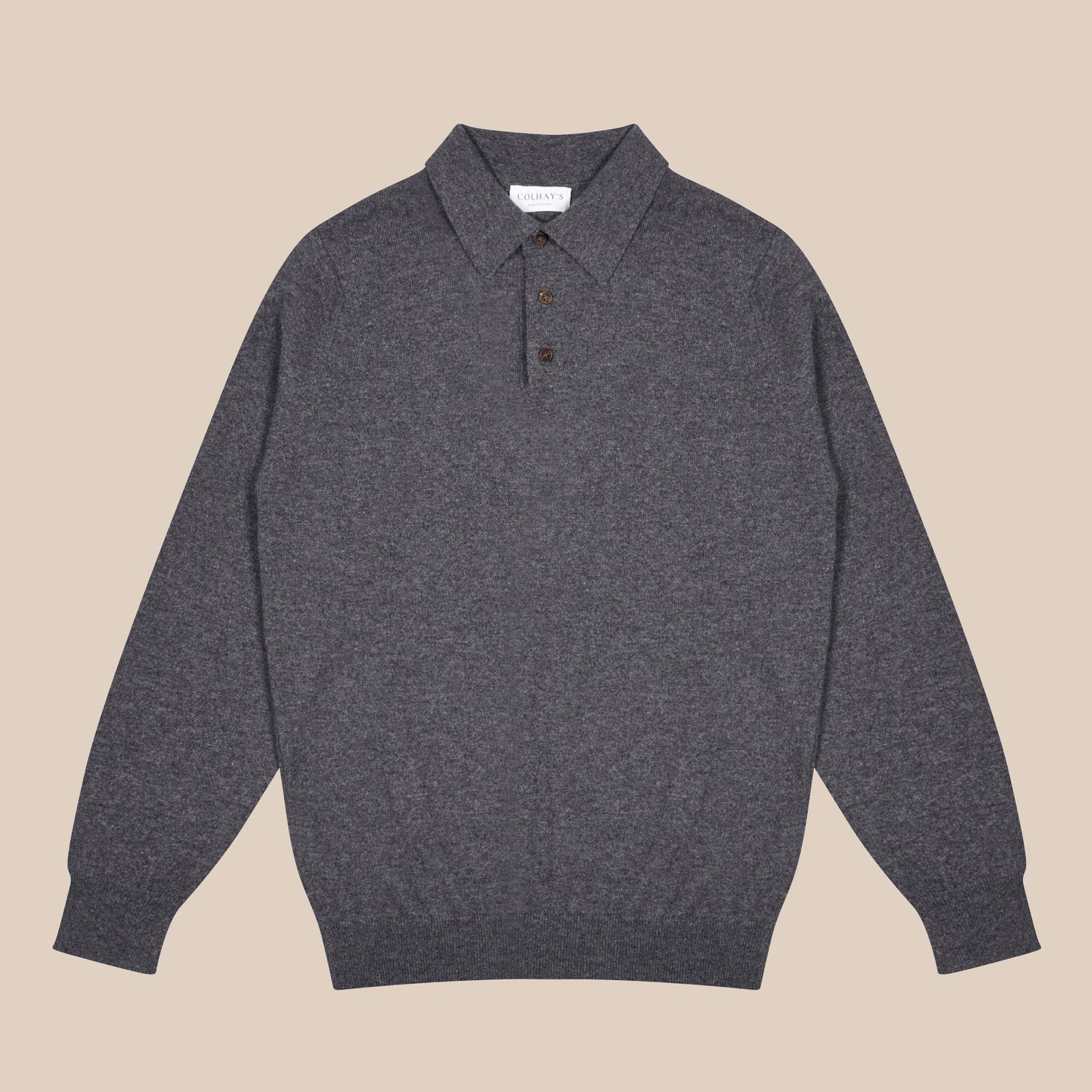 Cashmere Polo Shirt In Grey M Lange