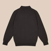 Cashmere polo shirt in dark olive