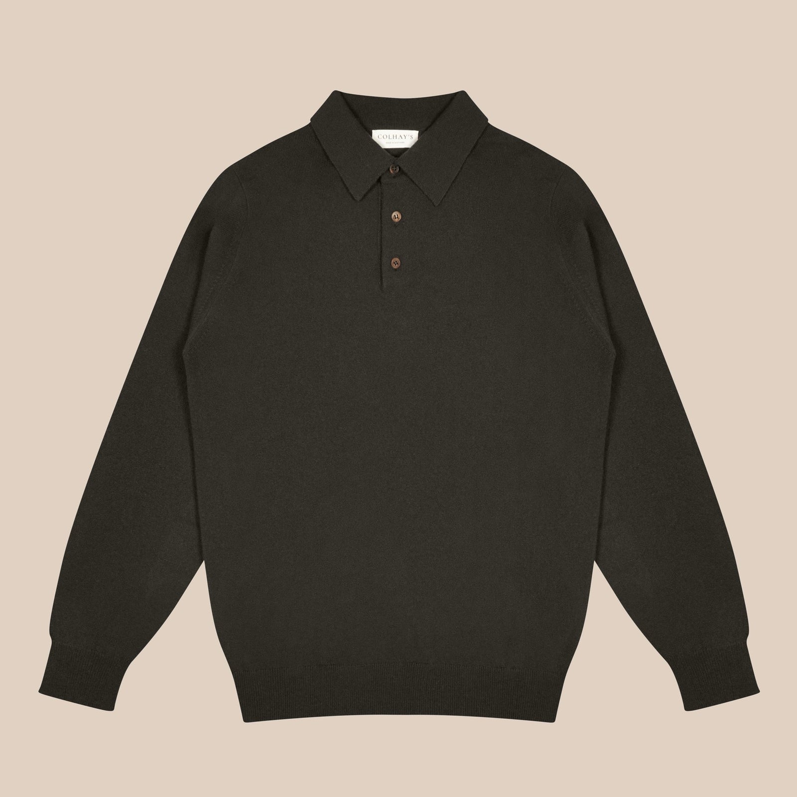 Cashmere Polo Shirt In Dark
