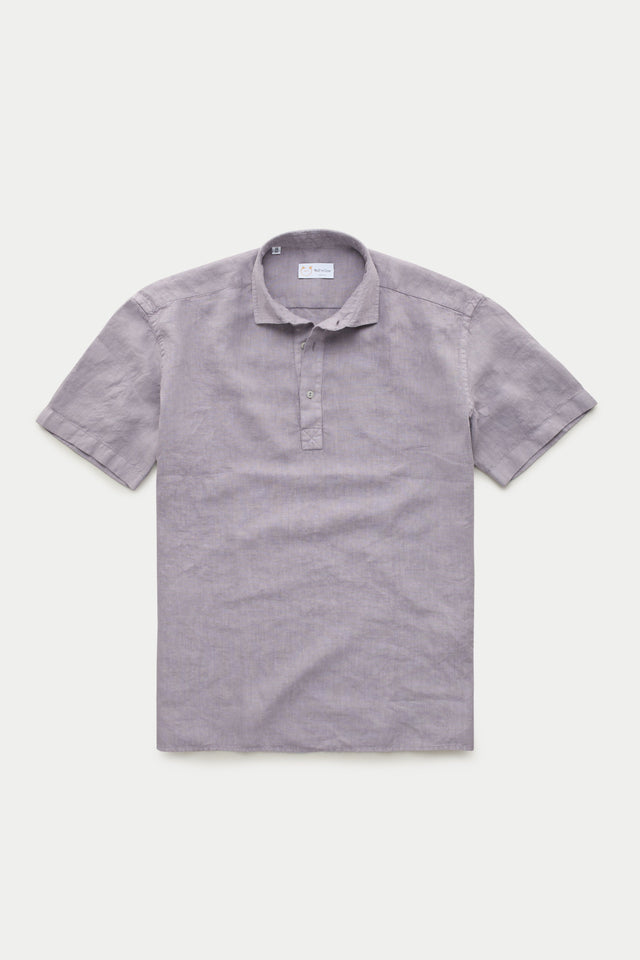Linen Pop Over Shirt Lavender Aura