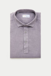Linen Pop Over Shirt Lavender Aura