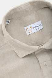 Linen Pop Over Shirt Oxford Tan