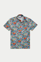 Viscose Pop Over Shirt Hawaiian Print