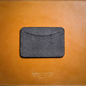 Porte Carte Format Carte Bancaire Galuchat Gris