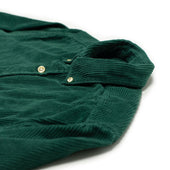 Lobo Overshirt In Deep Green Corduroy